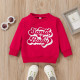 9M-4Y Letter Print Red Warm Pullover Tops Hoodie Baby  Clothing  