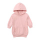 18M-5Y Girls Solid Color Long Sleeve Hooded Sweatshirt Dresses Toddler Girl  Clothing  