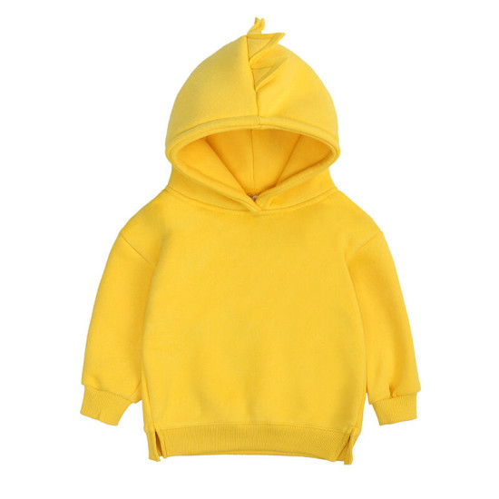 6M-4Y Unisex Toddler Solid Color Dinosaur Hoodie  Toddler Boutique Clothing  