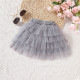 9M-5Y Toddler Girls Summer Mesh Multi-Layer Gray Skirts  Girls Fashion Clothes  