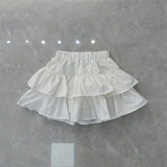 2-12Y Big Kids Girls Solid Color Ruffle Trim Skirts  Kids Boutique Clothing  