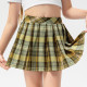 5-12Y Kids Girls Fake Two Pieces Plaid Pleated Skirt  Kids Clothing Suppliers  