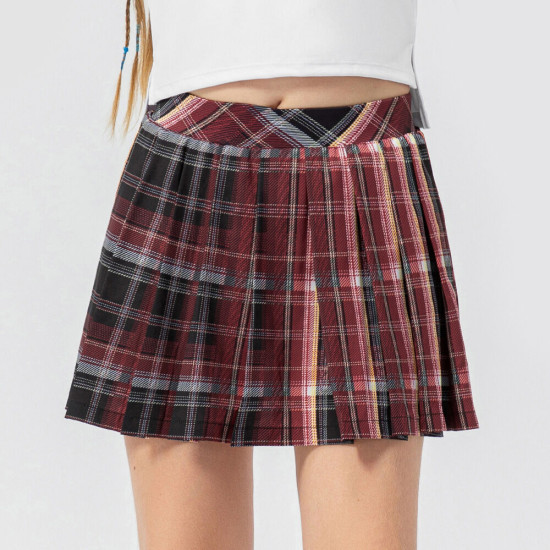 5-12Y Kids Girls Fake Two Pieces Plaid Pleated Skirt  Kids Clothing Suppliers  
