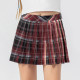 5-12Y Kids Girls Fake Two Pieces Plaid Pleated Skirt  Kids Clothing Suppliers  