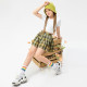 5-12Y Kids Girls Fake Two Pieces Plaid Pleated Skirt  Kids Clothing Suppliers  