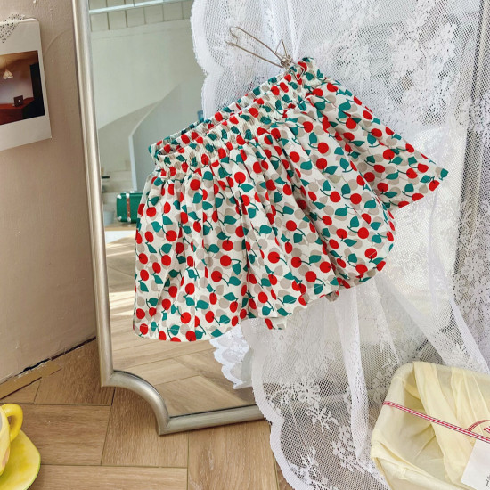 18M-7Y Toddler Girls Floral High Waist Skort  Girls Fashion Clothes  