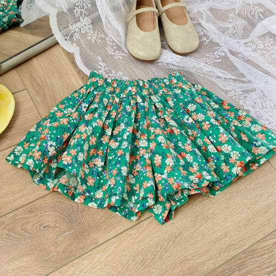 18M-7Y Toddler Girls Floral High Waist Skort  Girls Fashion Clothes  