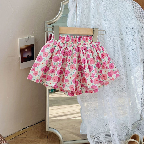 18M-7Y Toddler Girls Floral High Waist Skort  Girls Fashion Clothes  