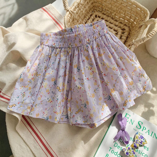 18M-7Y Toddler Girls Floral High Waist Skort  Girls Fashion Clothes  
