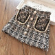 2-7Y Toddler Girls Button Plaid Skirts Girl  Boutique Clothing  