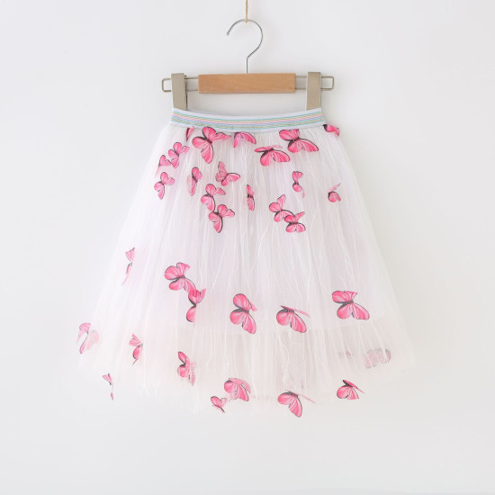 2-7Y Toddler Girls Butterfly Mesh Skirts Girl  Boutique Clothing  