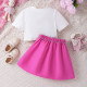 4-9Y Kids Girls Sets Letter Cropped Tops And Skirts  Clothing Kidswear  