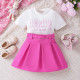 4-9Y Kids Girls Sets Letter Cropped Tops And Skirts  Clothing Kidswear  