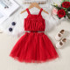 18M-6Y Toddler Girls Sets Bow Cami Tops And Mesh Skirts  Girls Clothes  
