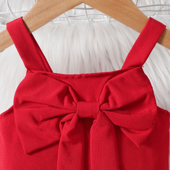 18M-6Y Toddler Girls Sets Bow Cami Tops And Mesh Skirts  Girls Clothes  