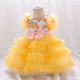 12M-3Y Toddler Girls Bow Stitching Mesh Princess Dresses  Girls Clothes  