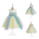 3-8Y Kids Girls Gradient Color Party Mesh Princess Dresses  Clothing Kidswear  