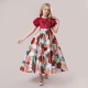 4-10Y Kids Girls Party Puff Sleeve Flower Princess Dresses  Clothing Kidswear  