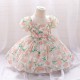 12M-3Y Toddler Girls Floral Puff Sleeve Mesh Princess Dresses  Girls Clothes  