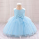 2-6Y Toddler Girls Irregular Mesh Princess Dress With Bow Knot  Girls Clothes  