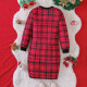 4-9Y Kids Girls Plaid Christmas Dress  Kids Clothes  