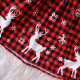 18M-6Y Toddler Girls Christmas Plaid Elk Dress Square Collar  Girls Fashion Clothes  