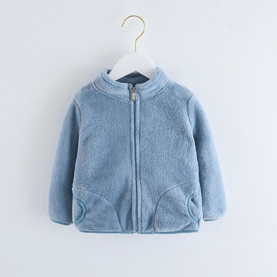 9M-5Y Toddler Flannel Zipper Plush Fleece Jackets  Toddler Boutique Clothing  