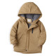 3-9Y Kids Boys Solid Color Hooded Jackets & Coats Zipper Cotton Kids Clothing   
