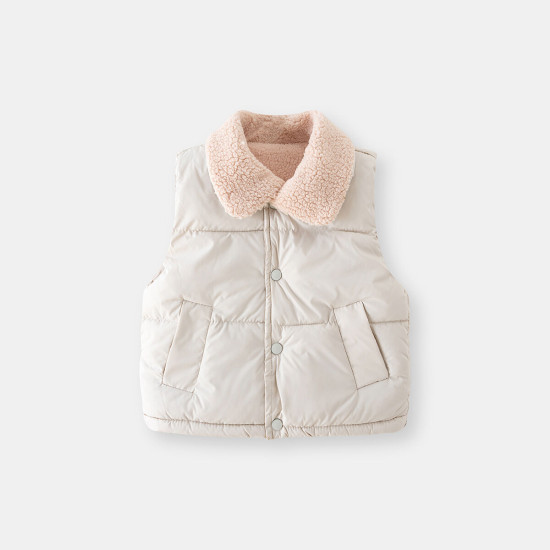 2-7Y Toddler Boys Fur Collar Waistcoat Sleeveless Vest  Boys Clothing  