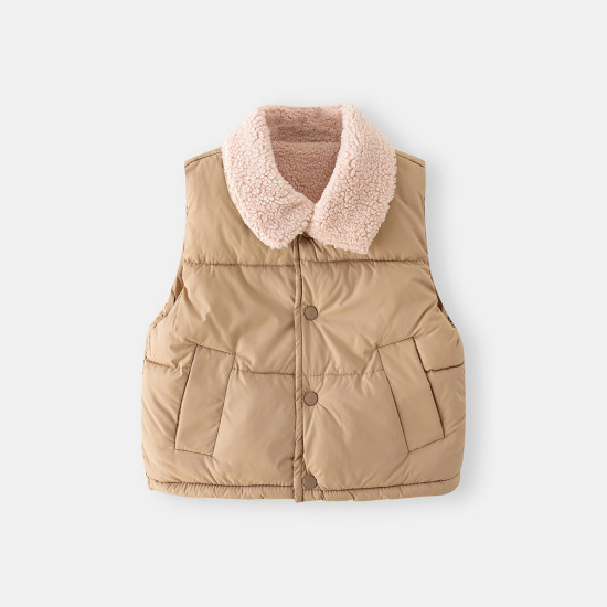 2-7Y Toddler Boys Fur Collar Waistcoat Sleeveless Vest  Boys Clothing  