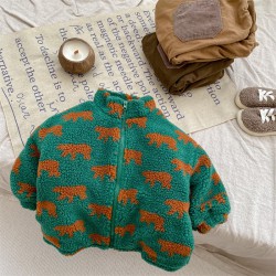 12M-6Y Toddler Boys Polar Bear Print Fur Coats  Boys Clothing  