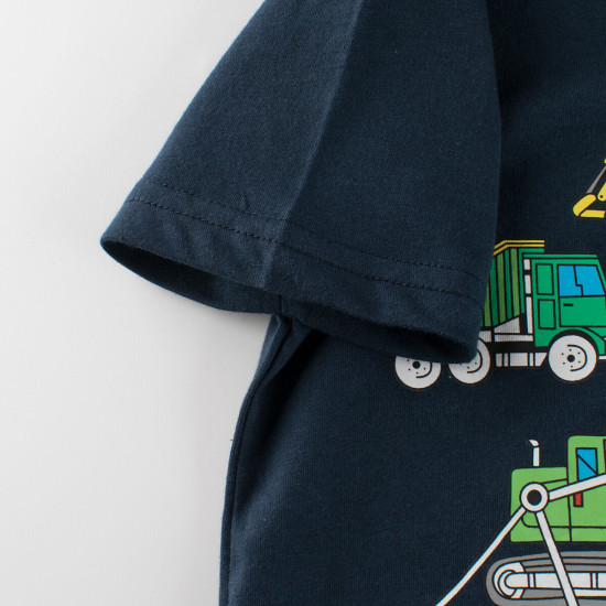 18M-7Y Toddler Boys Engineering Vehicle Excavator Short Sleeve T-Shirts  Boys Clothing  