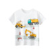 18M-7Y Toddler Boys Excavator Print Short-Sleeved T-Shirts  Boys Clothing  