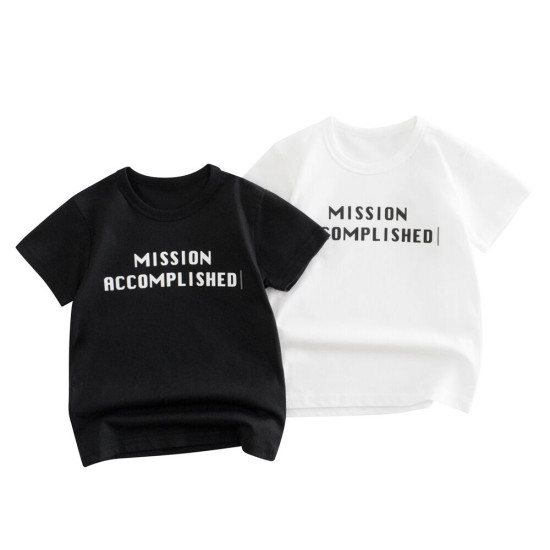 18M-7Y Toddler Boys Letter Shorts Sleeve T-Shirt  Boys Clothing  