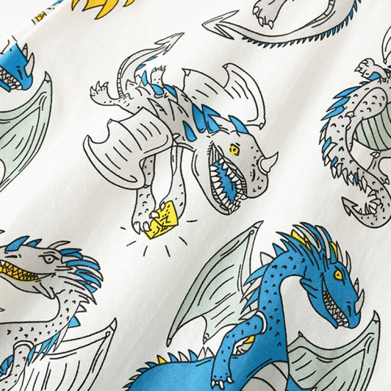 18M-7Y Toddler Boys Dinosaur Print Round Neck T-Shirts  Boys Clothes  