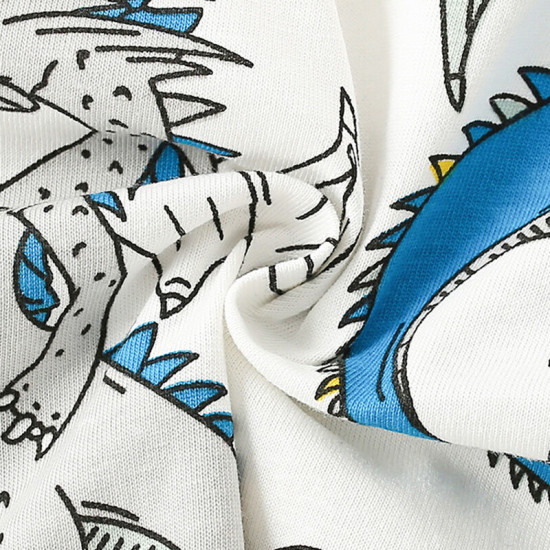 18M-7Y Toddler Boys Dinosaur Print Round Neck T-Shirts  Boys Clothes  