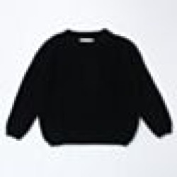 Kid Pure Color Round Neck Long-Sleeved Knitted  Sweaters  