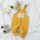Cartoon Letter Corduroy Overalls Cute Toddler Clothes   