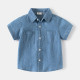18M-6Y Toddler Boys Lapel Denim Short Sleeve Shirts  Boys Clothing  