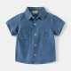 18M-6Y Toddler Boys Lapel Denim Short Sleeve Shirts  Boys Clothing  