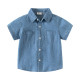 18M-6Y Toddler Boys Lapel Denim Short Sleeve Shirts  Boys Clothing  