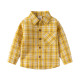 18M-6Y Toddler Boys Lapel Long Sleeve Plaid Shirts  Boys Clothing  