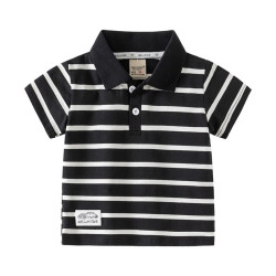 18M-6Y Toddler Boys Lapel Short Sleeve Striped Polo Shirts  Boys Clothing  