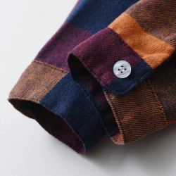 12M-6Y Toddler Boys Colorful Plaid Long Sleeve Shirts  Boys Clothing  