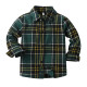 12M-6Y Toddler Boys Green Plaid Long Sleeve Shirts  Boys Clothing  