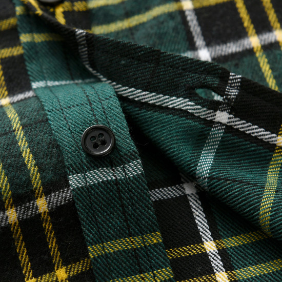 12M-6Y Toddler Boys Green Plaid Long Sleeve Shirts  Boys Clothing  