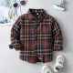 12M-6Y Toddler Boys Burgundy Plaid Long Sleeve Shirts  Boys Clothing  