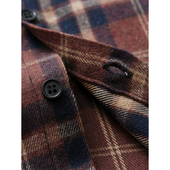 12M-6Y Toddler Boys Burgundy Plaid Long Sleeve Shirts  Boys Clothing  