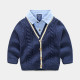 18M-6Y Toddler Boys Fake Two Piece Shirt Collar Pullover Sweater  Boys Clothing  Boys