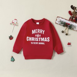 3-7Y Toddler Christmas Tree Letter Long Sleeve Sweatshirt  Toddler Boutique Clothing  